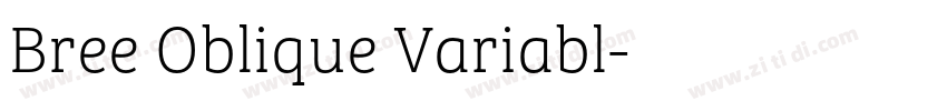 Bree Oblique Variabl字体转换